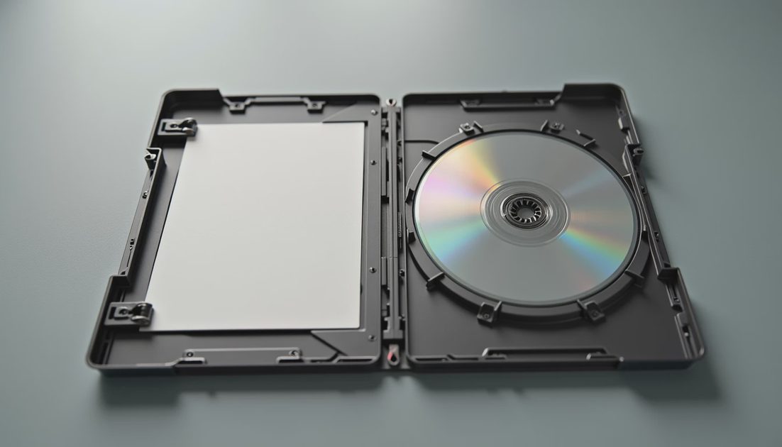 Open unbranded game box containing a blank download card instead of a disc.