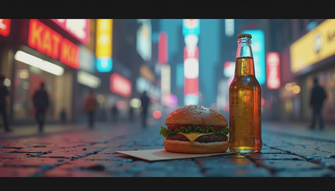 Concept illustration of three unbranded advertising products